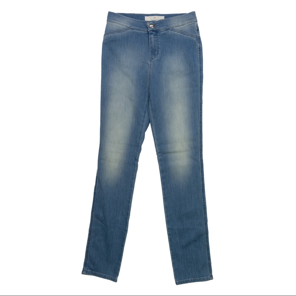 Dismero Mid-Rise Straight Leg Jeans, Blue, Size: S